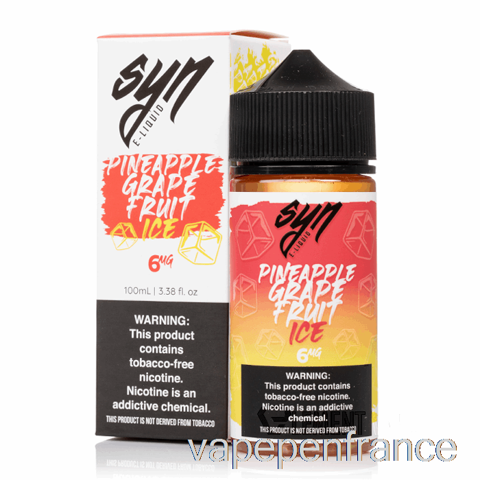 Glace Ananas Pamplemousse - Liquides Synthétiques - 100 Ml 6 Mg Stylo Vape